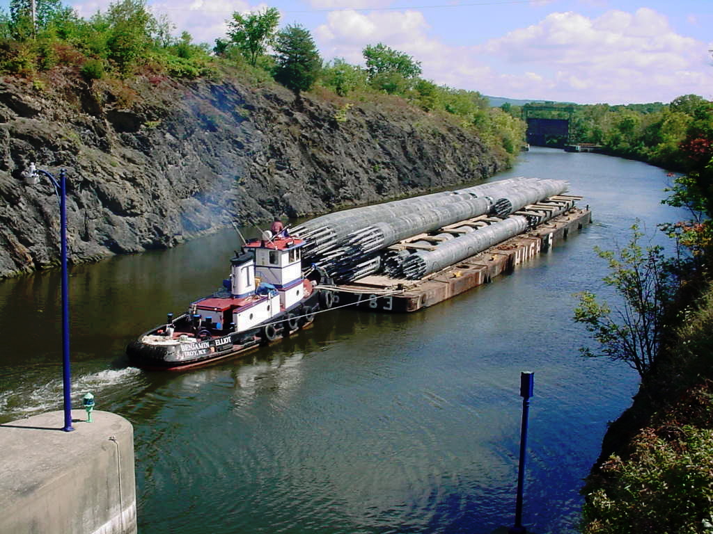 Rebar shipment to New Jersey on the Erie Canal