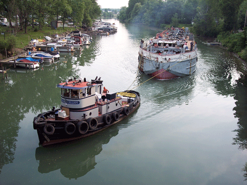 Rebar shipment to New Jersey on the Erie Canal